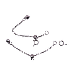 Spring Ring Clasp with Slide Extension 925 Silver