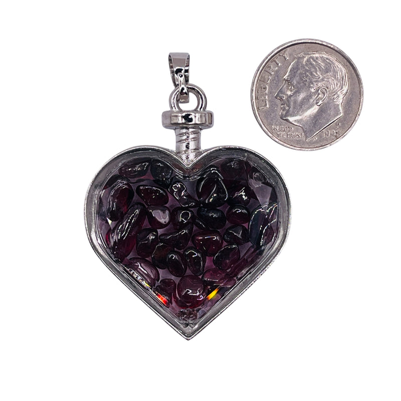 Garnet Heart Pendant
