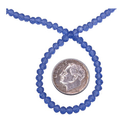 3mm Thunder Polish Glass Crystal Roundel Cut Lt Sapphire