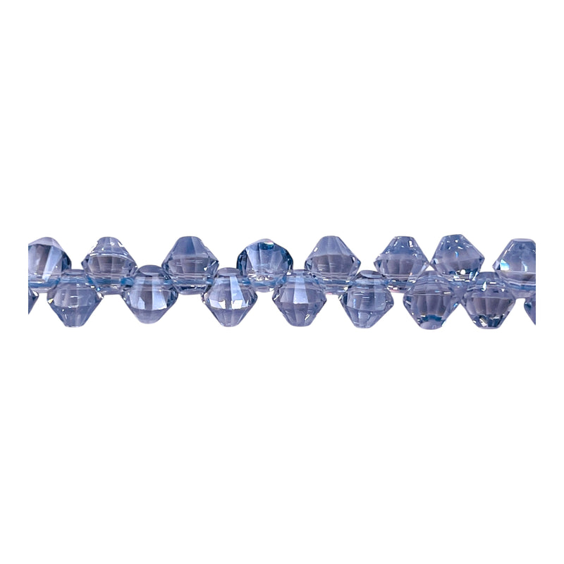 4mm Thunder Polish Glass Crystal Bicone Top Drilled Gray Blue