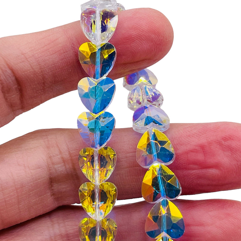 10mm Heart Glass Crystal Super AB