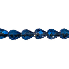 9x8mm Teardrop Glass Crystal Magic Blue
