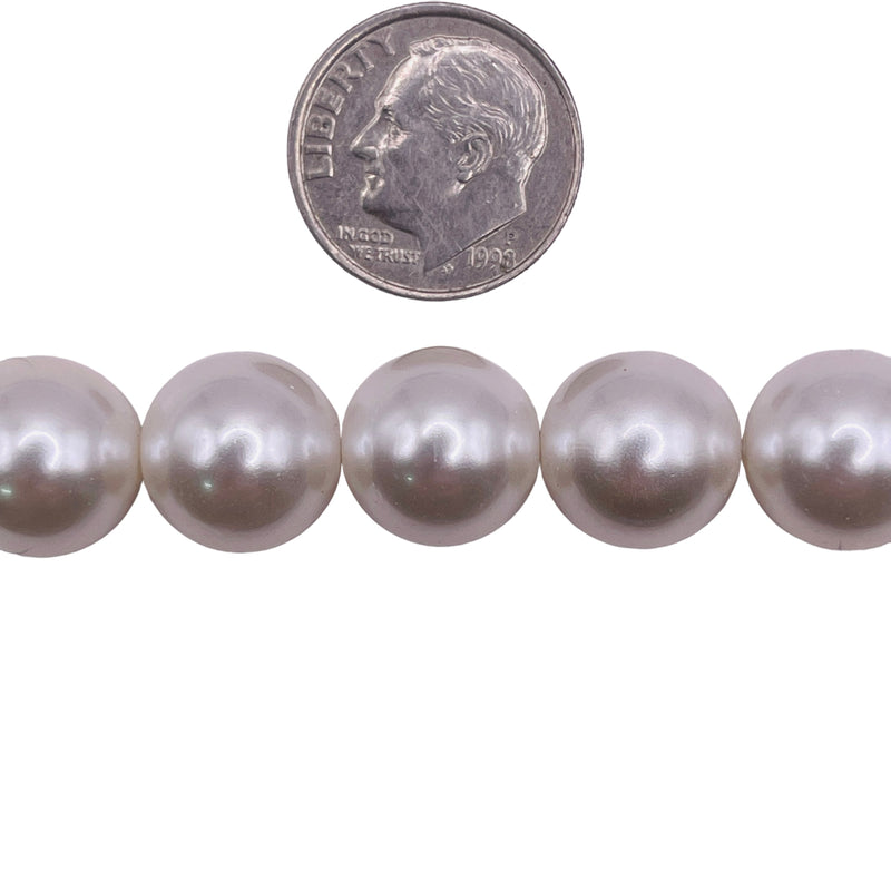 12mm Round Shell Pearl