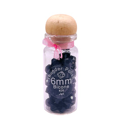 6mm Thunder Polish Glass Crystal Bicone Jet