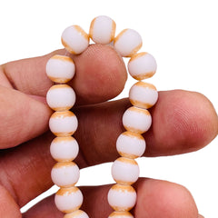 8mm Thunder Polish Round Designer Bead
