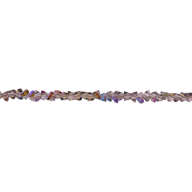 2.5mm Triangle Glass Crystal Peach Super AB