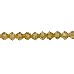 6mm Thunder Polish Glass Crystal Bicone Lime