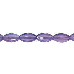10x6mm Oval Glass Crystal  Lt. Violet