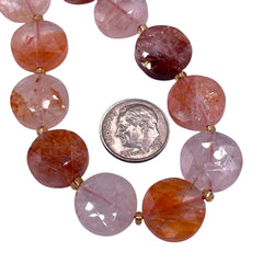 16mm Coin Cut Fire Quartz