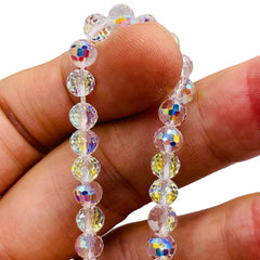 6mm Thunder Polish Round Disco Cut Clear Super AB