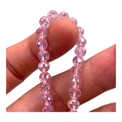 6mm Thunder Polish Round Disco Cut Rosaline Super AB