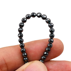 4mm Round Cut Hematite