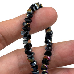 6mm Crescent Glass Crystal Jet VD