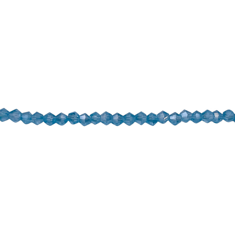 3mm Thunder Polish Glass Crystal Bicone Blue Jade AB