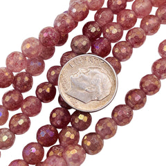 6mm Round Cut Cherry Quartz Shine