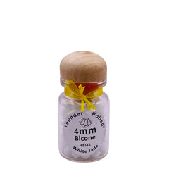 4mm Thunder Polish Glass Crystal Bicone White Jade Bottle
