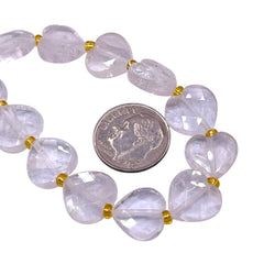 12mm Heart Cut Clear Quartz