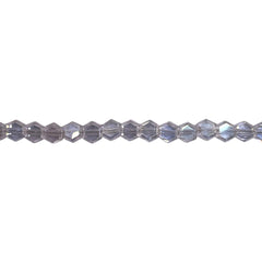 4mm Hexagon Glass Crystal Clear AB