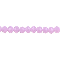 6mm Thunder Polish Glass Crystal Roundel Cut Rose Jade