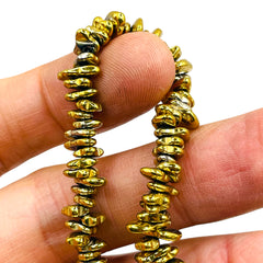 5-7mm Chips Hematite Gold