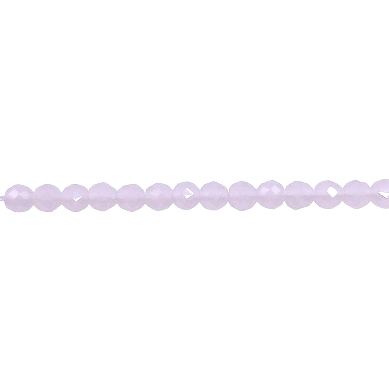 4mm Thunder Polish Round Cut White Jade