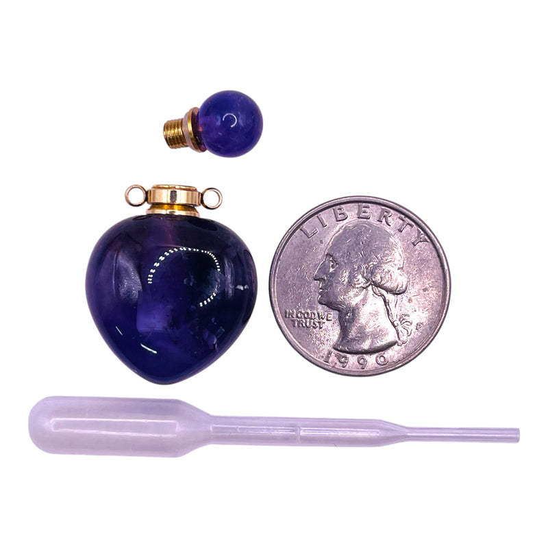 35x23mm Perfume Holder Amethyst Pendant