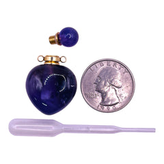 35x23mm Perfume Holder Amethyst Pendant