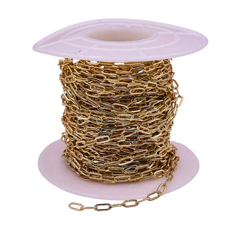 Losolo Chain 5x2.5mm 18K Gold Plated