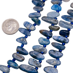 9-13mm Chips Kyanite side drilled