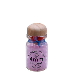4mm Thunder Polish Glass Crystal Bicone Bottle Rose Jade