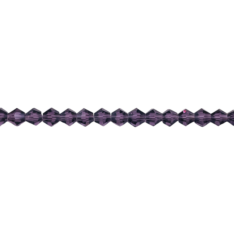 4mm Thunder Polish Glass Crystal Bicone Violet