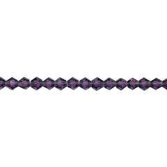 4mm Thunder Polish Glass Crystal Bicone Violet