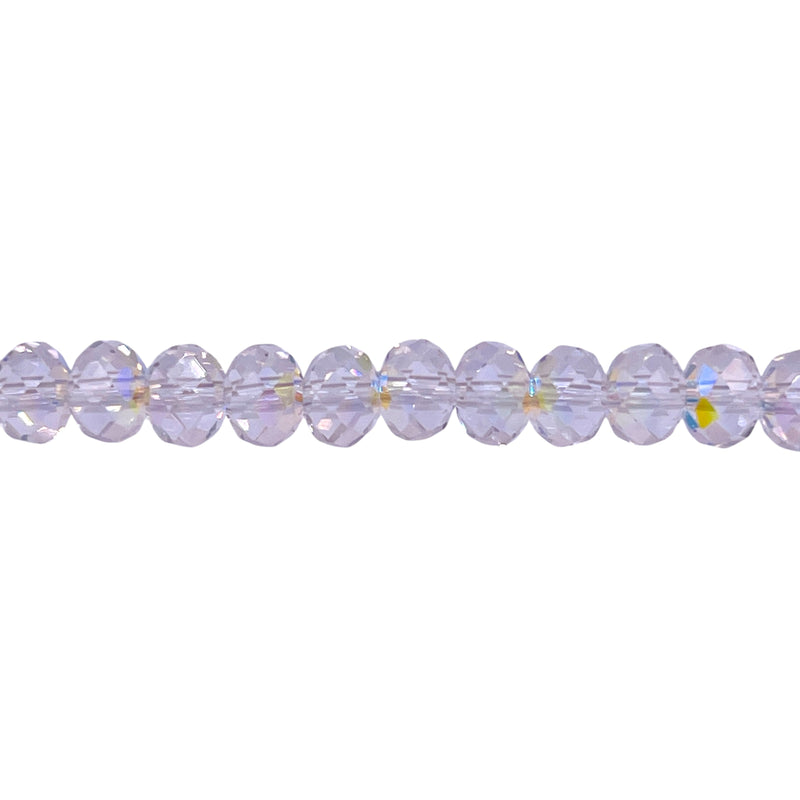 6mm Thunder Polish Glass Crystal Roundel Cut Super AB