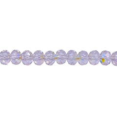 6mm Thunder Polish Glass Crystal Roundel Cut Super AB