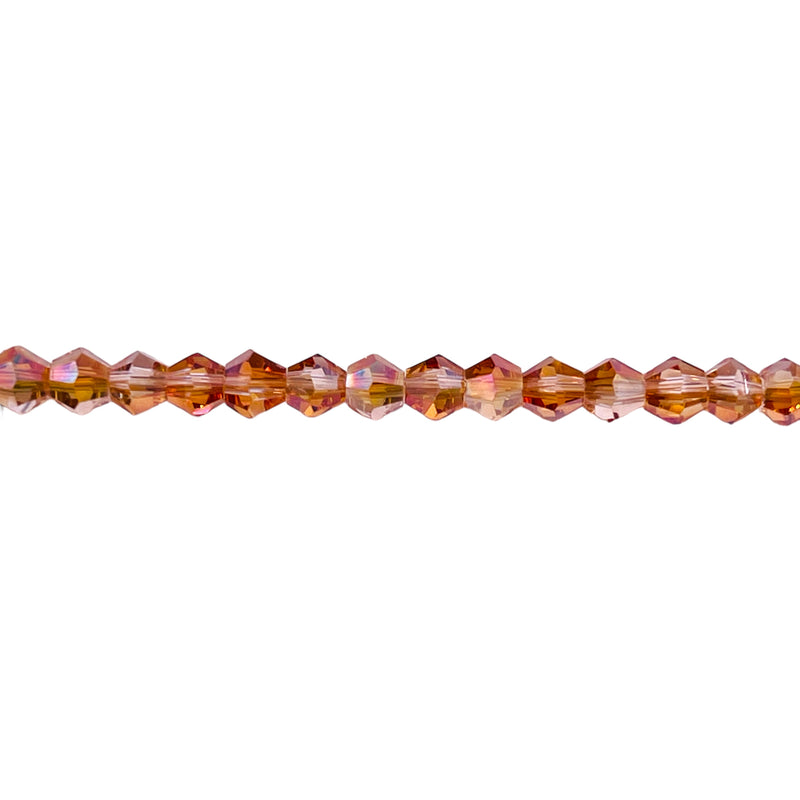 4mm Thunder Polish Glass Crystal Bicone Magic Orange