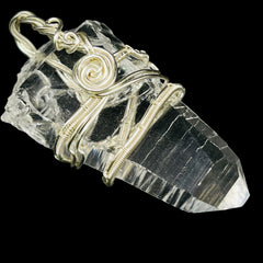Supreme Quality Lemurian Pendant Master Wrapped Wired Technique Large