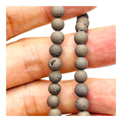 6mm Druzy Round Copper