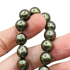 Fresh Water Pearl 10mm Off Round Green