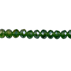 6mm Thunder Polish Glass Crystal Roundel Cut Peridot AB