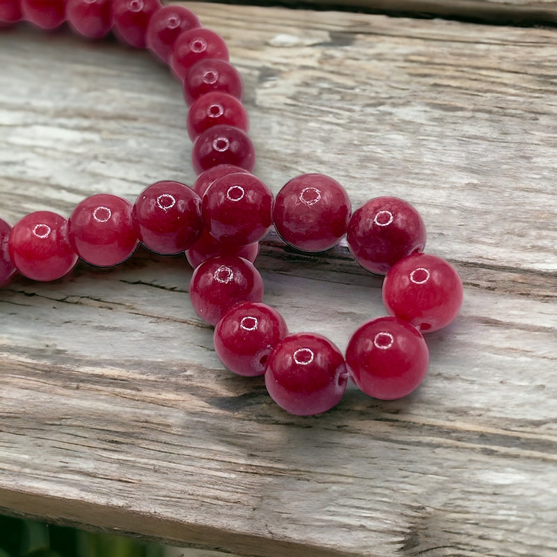 Dyed Jade Round Ruby