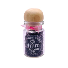 4mm Thunder Polish Glass Crystal Bicone Violet Bottle