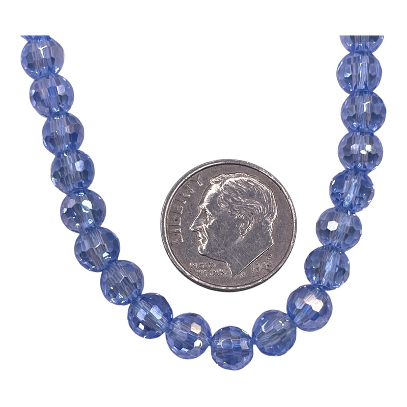 6mm Thunder Polish Round Disco Cut Lt. Sapphire Super AB