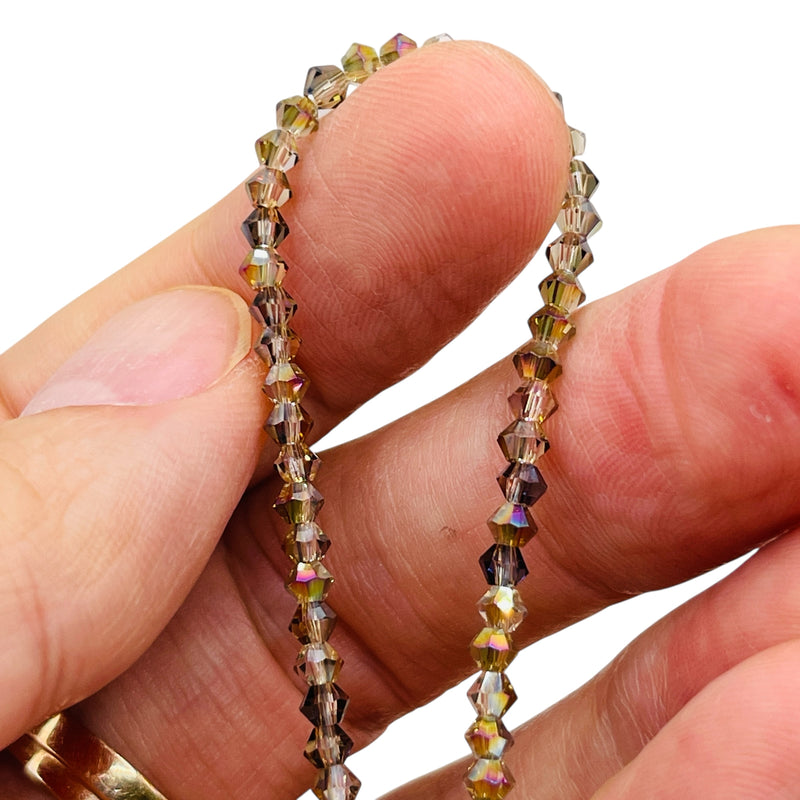 3mm Thunder Polish Glass Crystal Bicone Black Diamond VD
