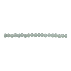 3mm Thunder Polish Glass Crystal Roundel Cut Green Jade