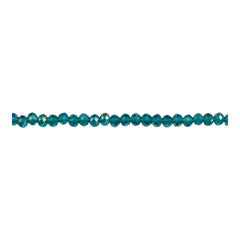 3mm Thunder Polish Glass Crystal Roundel Cut Green Zircon AB