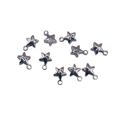 6mm Star Charm 18K Rhodium Plated