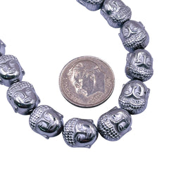 10mm Buddha Hematite Rhodium