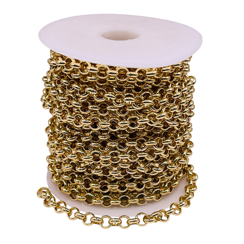 Losolo 6mm Stainless Steel Chain 18K Gold Plated