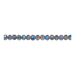4mm Thunder Polish Glass Crystal Roundel Cut Green Magic