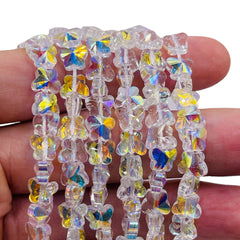 8mm Butterfly Glass Crystal Super AB